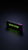 Matte Black Encrypted USB Drive Slime Green Detail