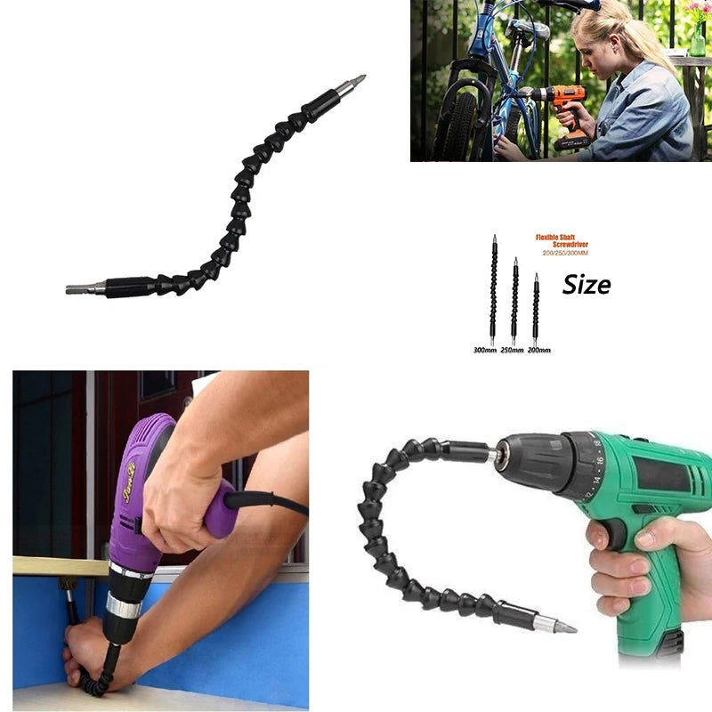Flexible Drill Bit Extension Rod for Tight Spaces