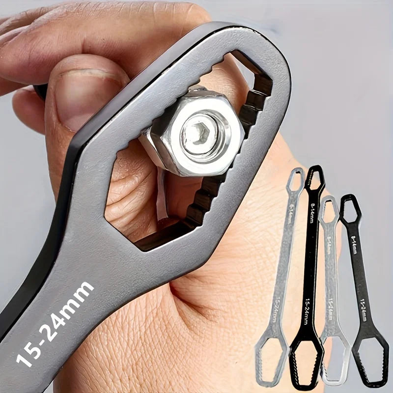 Self-Tightening Double-Ended Ratchet Wrench (3–17mm)
