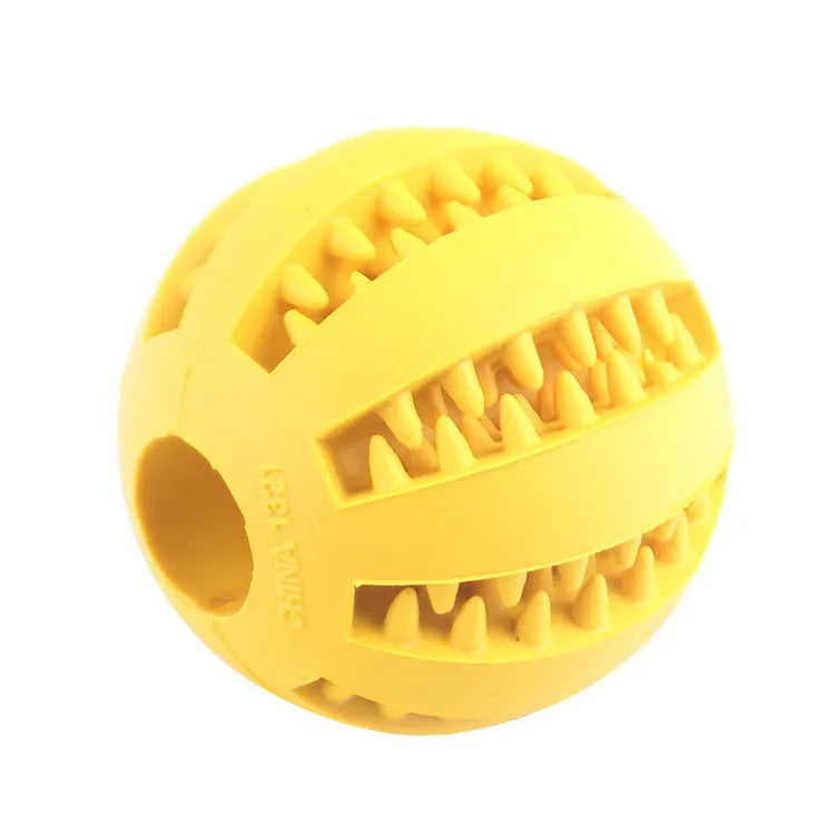 Dog Chew Toy Ball — Treat Feeder & Teeth Cleaner