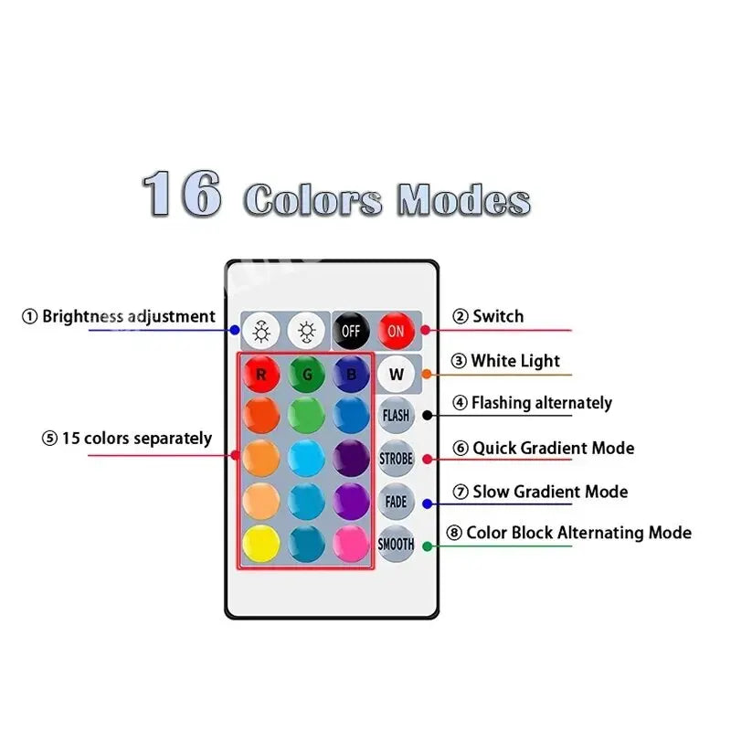 16-Color RGB Smart LED Bulb with Remote (E27)