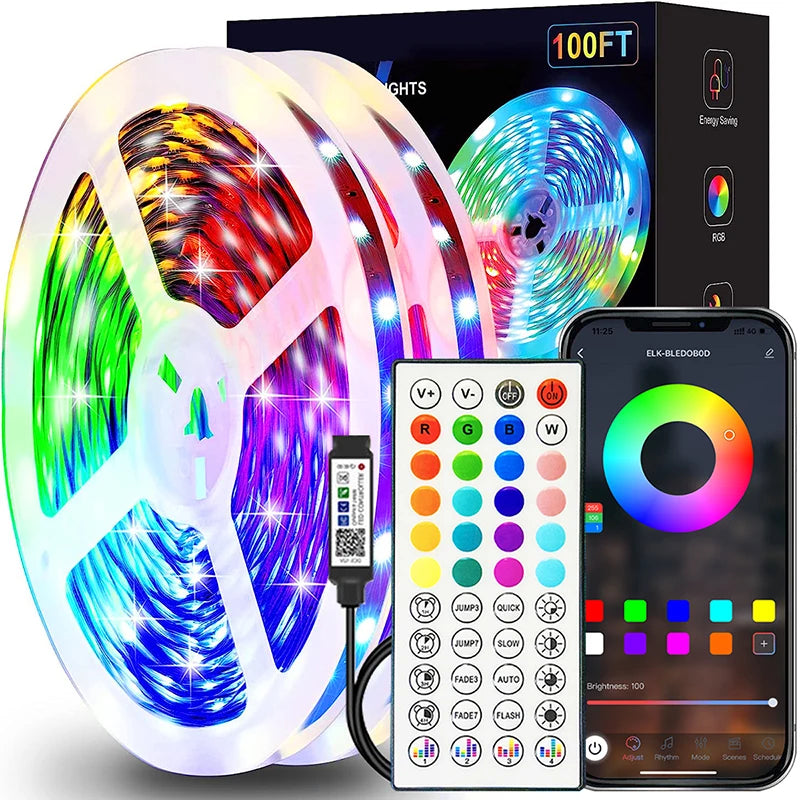 RGB LED Strip Lights with App Control (1M–40M)