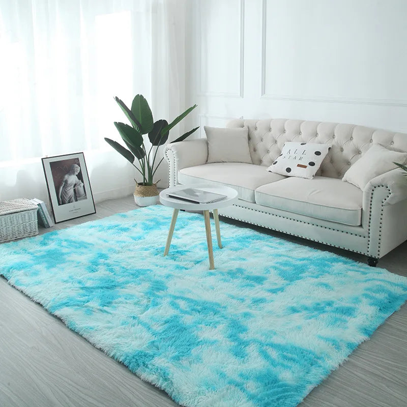 Tie-Dye Plush Fluffy Area Rug