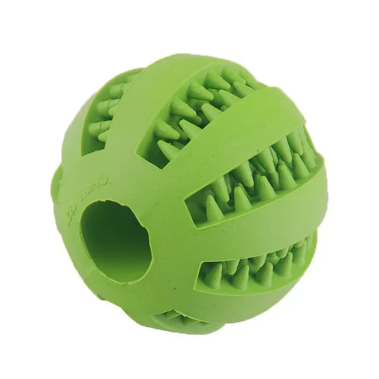 Dog Chew Toy Ball — Treat Feeder & Teeth Cleaner
