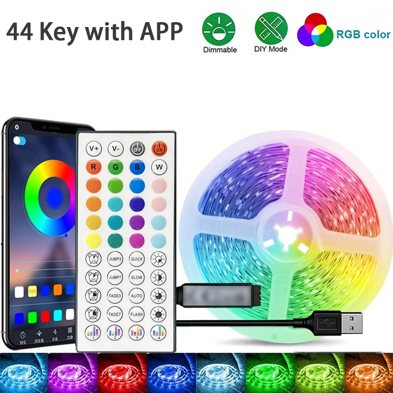RGB LED Strip Lights with App Control (1M–40M)