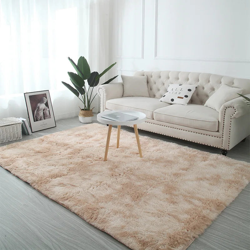 Tie-Dye Plush Fluffy Area Rug