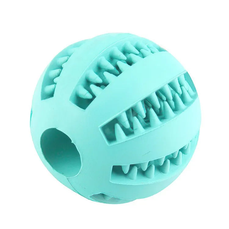 Dog Chew Toy Ball — Treat Feeder & Teeth Cleaner