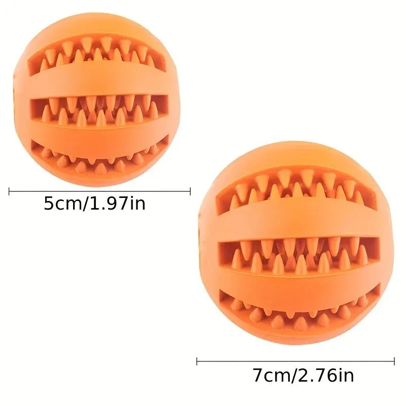 Dog Chew Toy Ball — Treat Feeder & Teeth Cleaner
