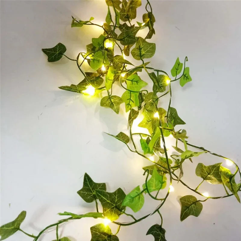 Flower Vine Fairy String Lights — Green Leaf LED