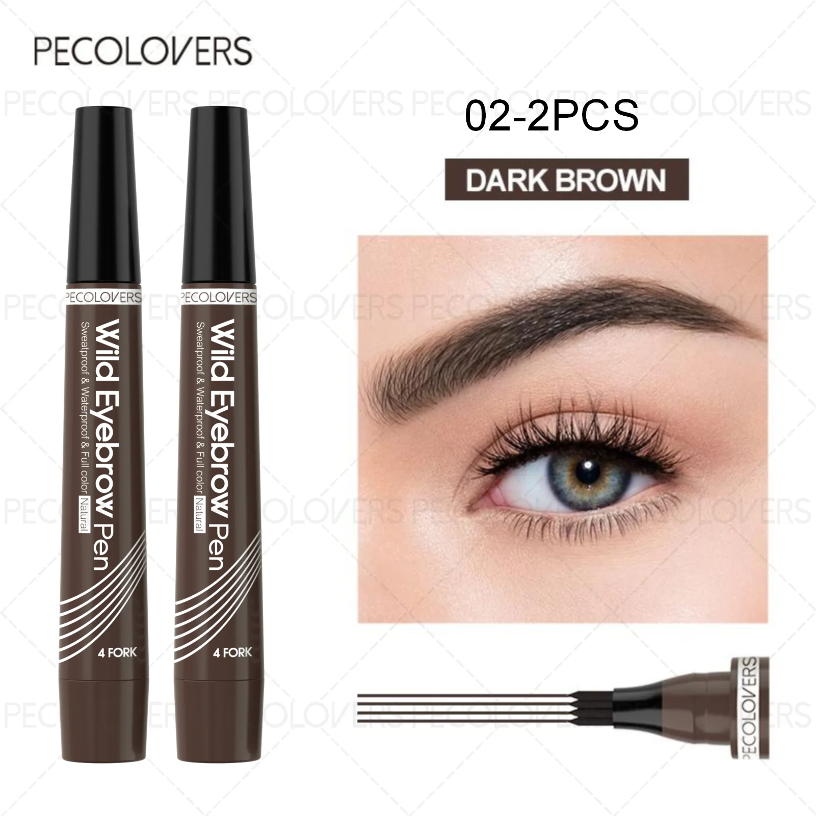 4-Tip Waterproof Eyebrow Tattoo Pen