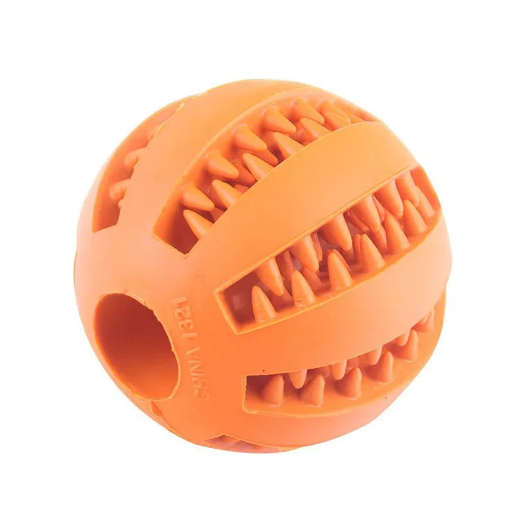 Dog Chew Toy Ball — Treat Feeder & Teeth Cleaner