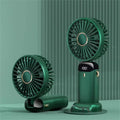 Rechargeable Mini Fan with LED Display & Aromatherapy (5-Speed)