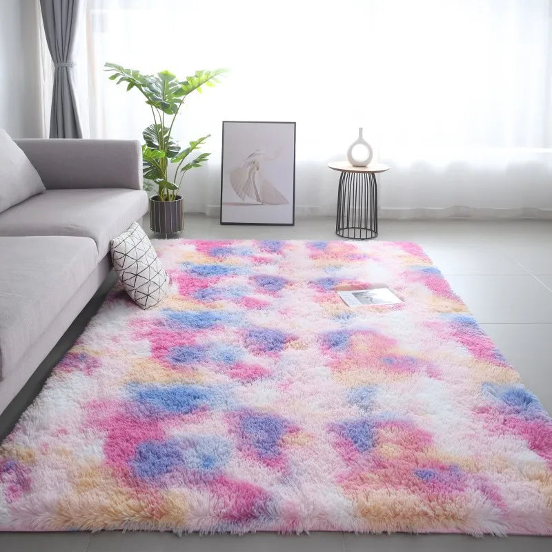 Tie-Dye Plush Fluffy Area Rug
