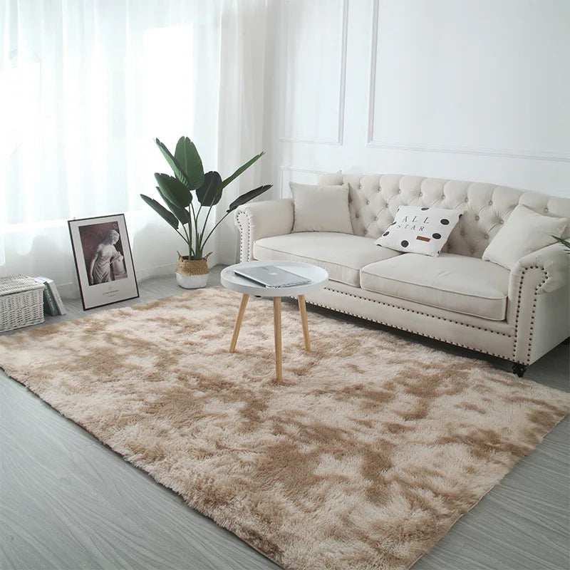 Tie-Dye Plush Fluffy Area Rug