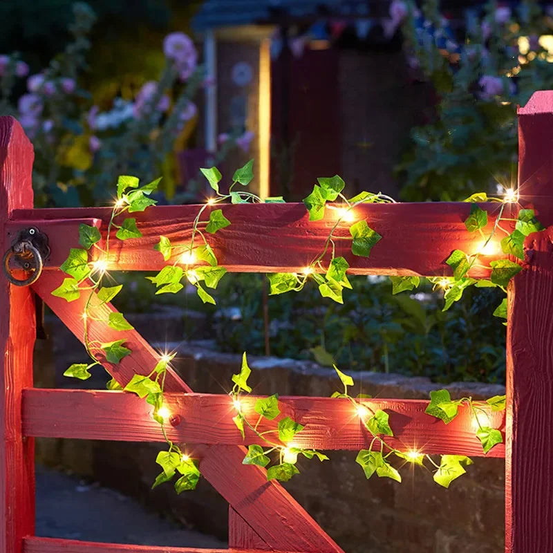 Flower Vine Fairy String Lights — Green Leaf LED