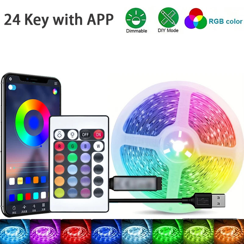 RGB LED Strip Lights with App Control (1M–40M)