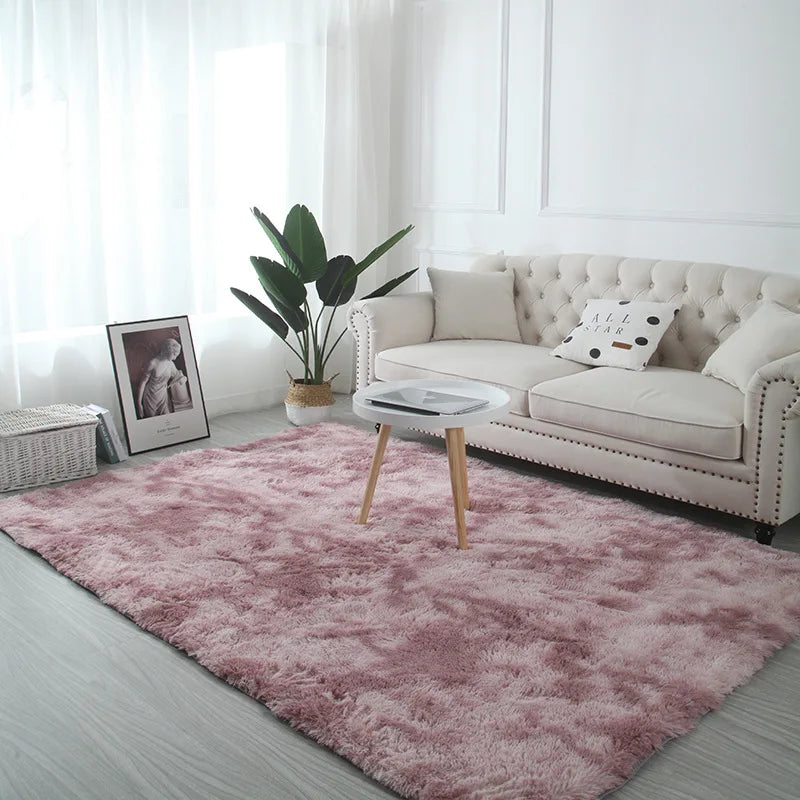 Tie-Dye Plush Fluffy Area Rug