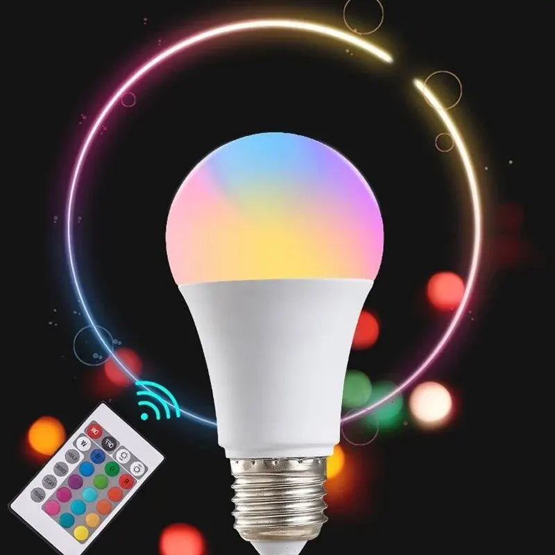 16-Color RGB Smart LED Bulb with Remote (E27)
