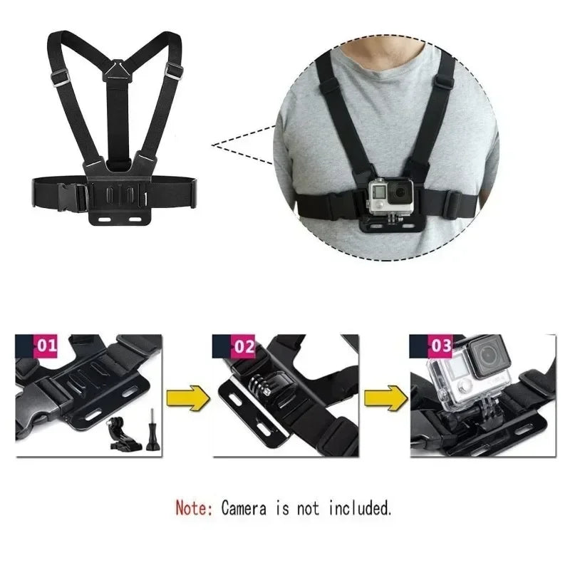 Hands-Free Chest Strap Phone Holder Mount