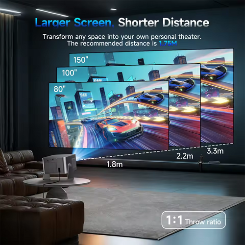 Mini Projector Magcubic With 4K TV stick